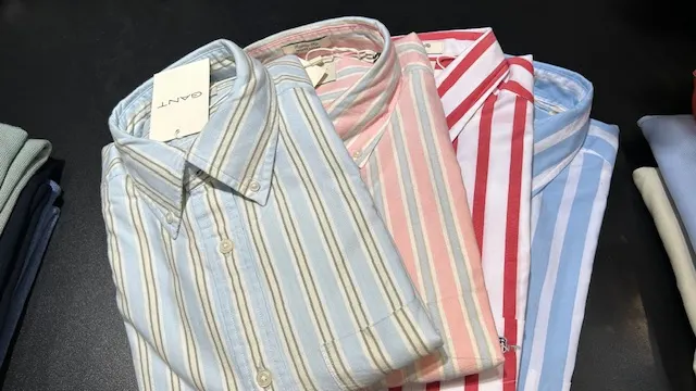 Gestreepte overhemden van GANT in blauw, roze en rood